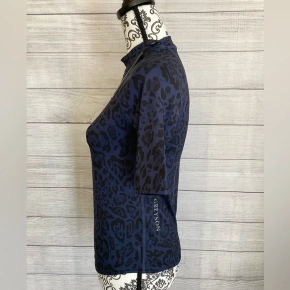 Greyson | NWT Women’s Athletic Leopard Shirt Sleeve Top - Picture 3 of 10